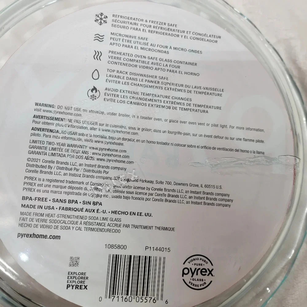 🌴3/$15🌴 Pyrex pie tin/plate glass New Bakeware - Picture 6 of 9